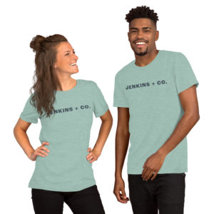 J+Co Blue Print Short-Sleeve Unisex Tee